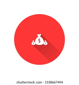 Money bag Vector icon . Lorem Ipsum Illustration design