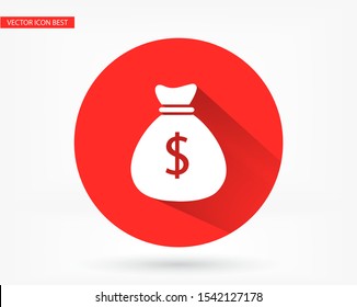 Money bag Vector icon . Lorem Ipsum Illustration design