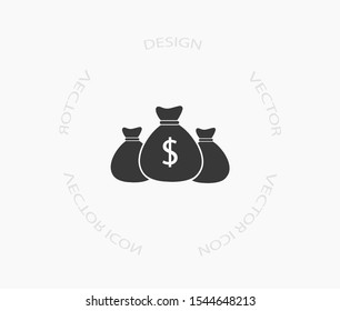 Money bag Vector icon . Lorem Ipsum Illustration design