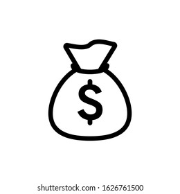 Money bag Vector icon . Lorem Ipsum Illustration design