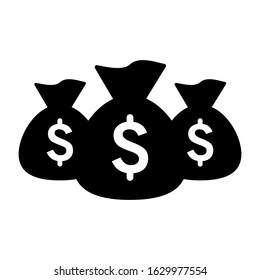 Money bag Vector icon . Lorem Ipsum Illustration design