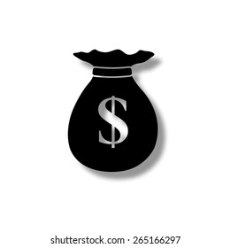 Money bag  - vector icon with shadow