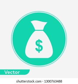 Money bag vector icon sign symbol