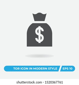 Money bag vector icon, simple sign for web site and mobile app.