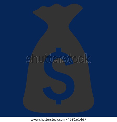 Money Bag Vector Icon Style Flat Stock Vector Royalty Free - money bag vector icon style is flat symbol yellow color blue background