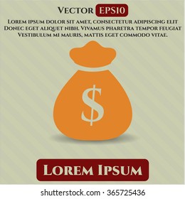Money Bag vector icon or symbol