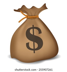 Money Bag. Vector illustration