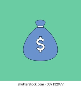 Money bag. Vector illustration

