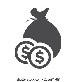Money bag vector image to be used in web applications, mobile applications and print media.