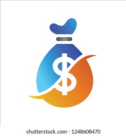 Money bag vector logo
