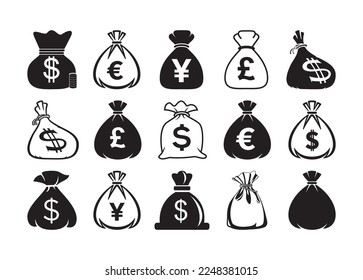 Money Bag vector For Print, Money Bag Clipart, Money Bag vector Illustration