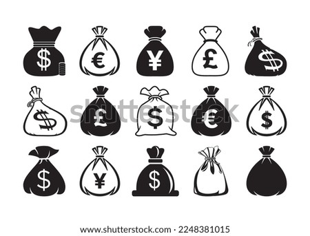 Money Bag vector For Print, Money Bag Clipart, Money Bag vector Illustration