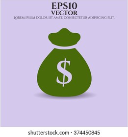 Símbolo del vector Bolsa de dinero