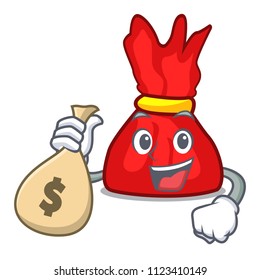With money bag wrapper candy character cartoon