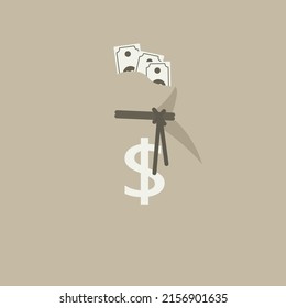 Money Bage Icon. Sack Of Money Flat Illustration. Retirement Money Isolated Vector.