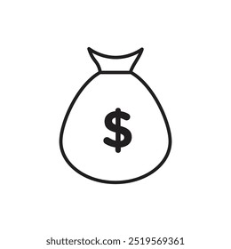Money bagline icon. vector illustration. EPS10