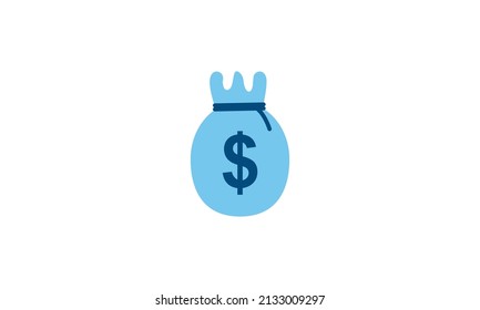 money bags flat design vector. money bag. 