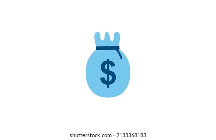 vectores de diseño plano de bolsas de dinero. bolsa de dinero. 