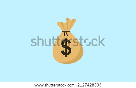 money bags flat design vector