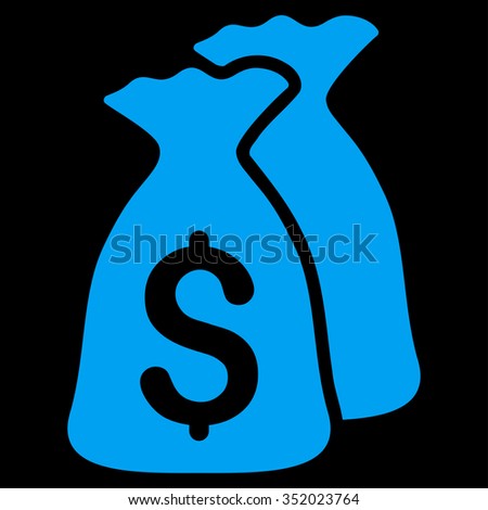 Money Bags Vector Icon Style Flat Stock Vector Royalty Free - 