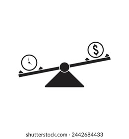 Icono de balance de dinero ilustración vectorial diseño de logotipo