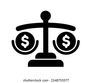 Money balance vector icon illustration