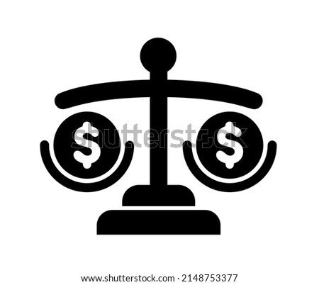 Money balance vector icon illustration
