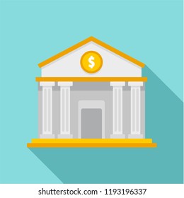 Money bank icon. Flat illustration of money bank vector icon for web design