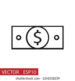 Money bank icon in trendy flat style isolated background. money bank symbol for your web site design, logo, app, UI. Vector illustration, EPS10.