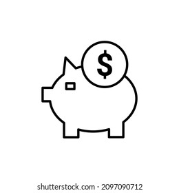 Money Bank icon in vector. Logotype