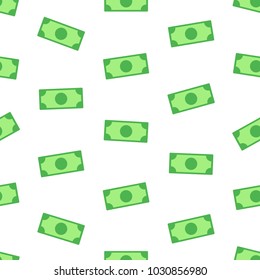 Money, bank notes on white background , seamless vector