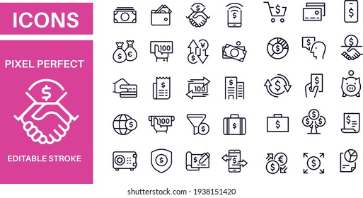 Money and Banking Icons, vector design 