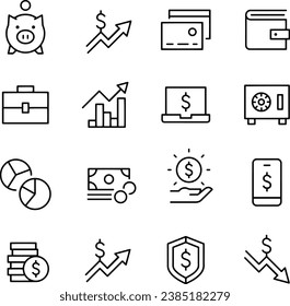 money banking icons vector design