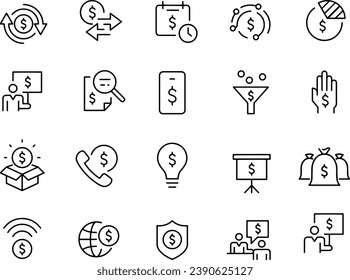 Money and Banking Icons vector design