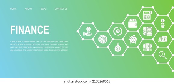 Money and Banking landing page template. Credit Card, Currency Exchange, Atm, Terminal website vector illustration.