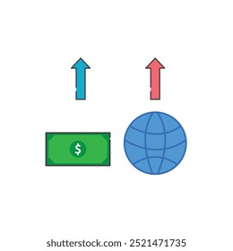 Money banking logo icon flat design