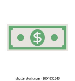 money banknote currency cash isolated icon white background vector illustration