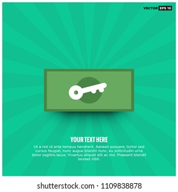 Money Banknote with Key Icon Vector Illustration