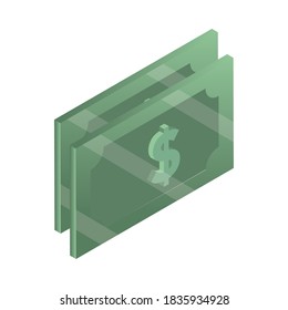 money banknotes currency cash isometric vector illustration vector illustration isometric
