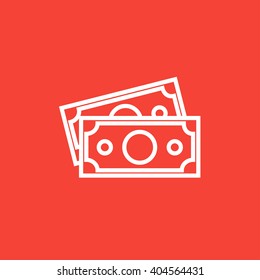 Icono de la línea de billetes.