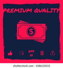 Money banknotes stack icon. Graphic elements for your design