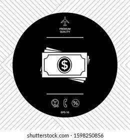 Money banknotes stack icon. Graphic elements for your design