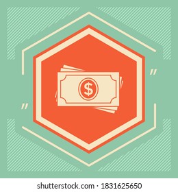 Money banknotes stack icon. Graphic elements for your design