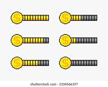 Money bar for pixel game