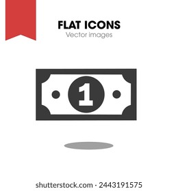 Money bill alt icon vector, style flat