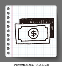 money bill doodle drawing