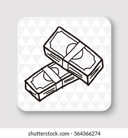 money bill doodle drawing