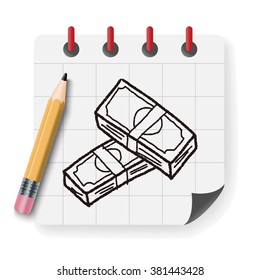 money bill doodle drawing