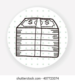money bill doodle drawing