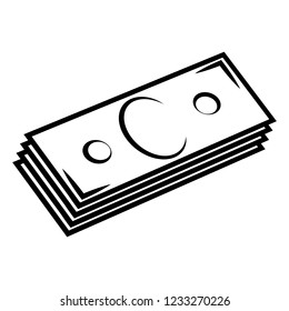 Money, bill icon. Vector of banknote, bill. Money, dollars.
